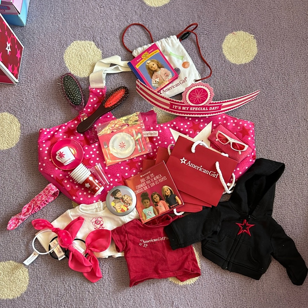 American Girl assorted accessories and clothing